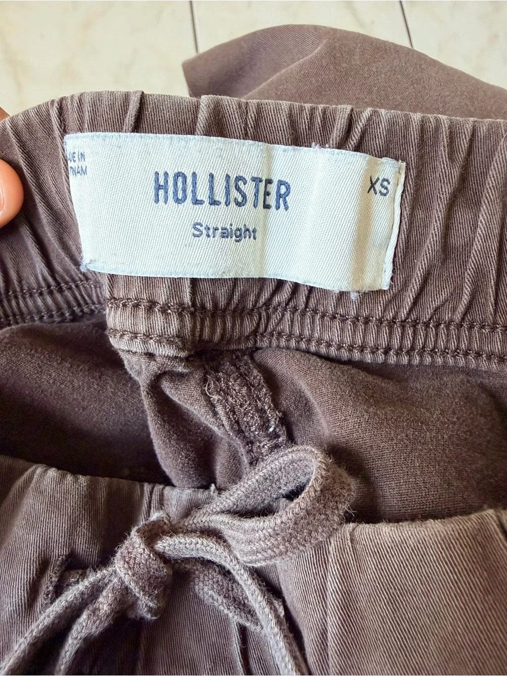 Hollister Kids Brown Cargo Drawstring Pants